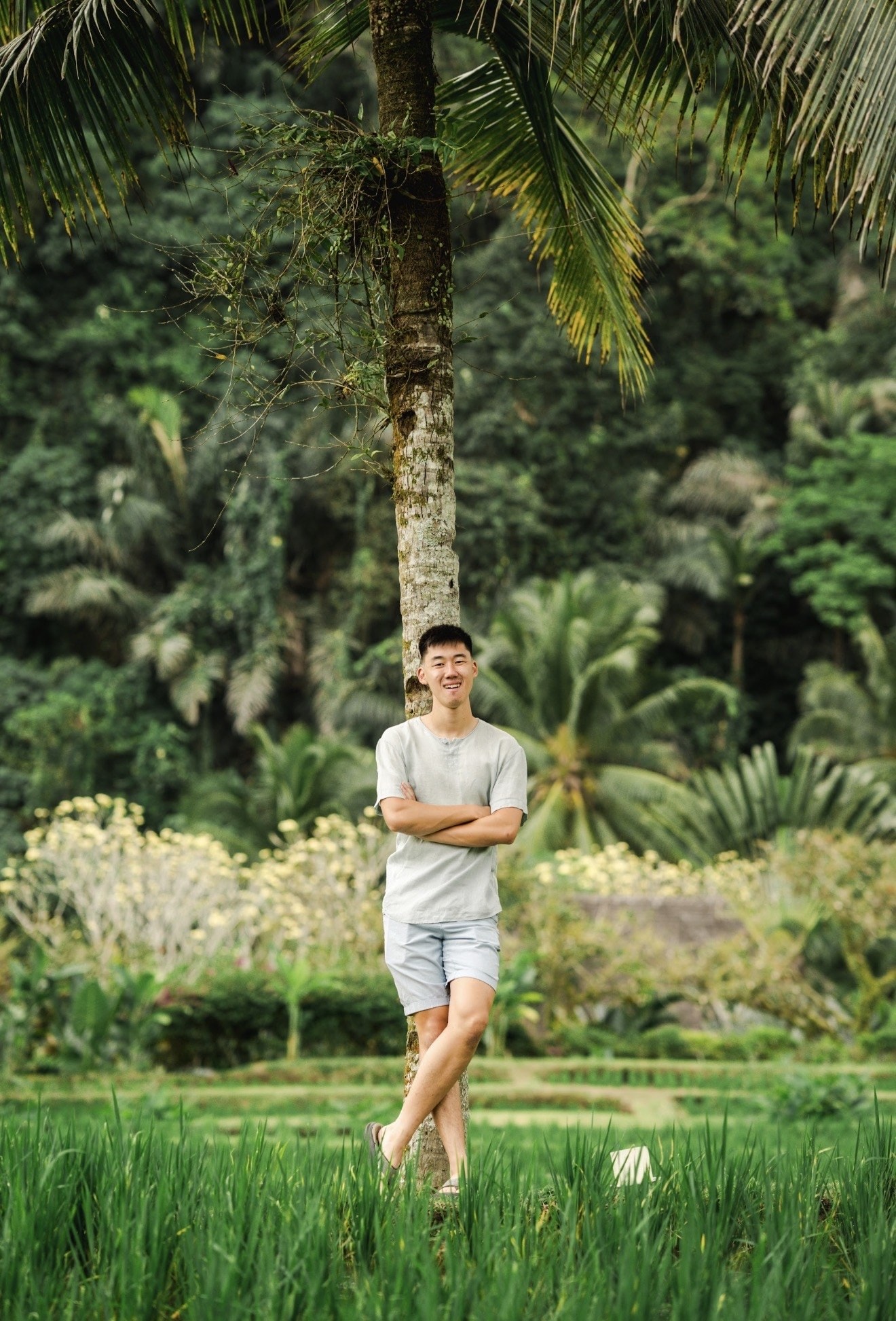 John Kadiman in the rice terraces of Indonesia